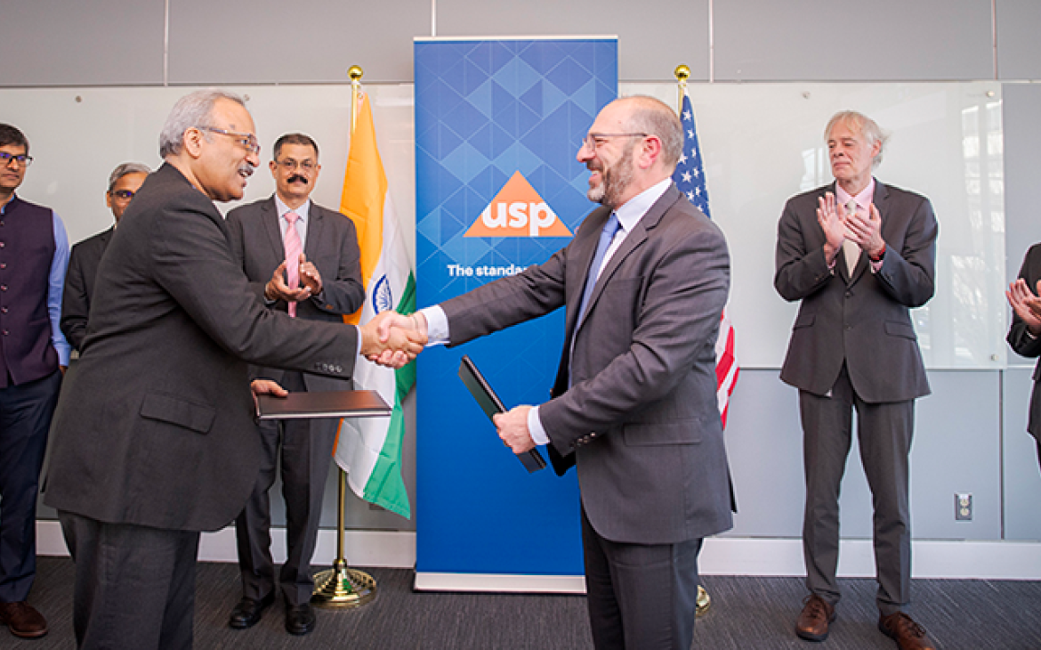 The signing of a memorandum of understanding (MOU) between IPC and USP, indicating our ongoing commitment to collaboration in support of the production of quality pharmaceuticals and to enhancing public health and safety in India, the United States, and worldwide. 